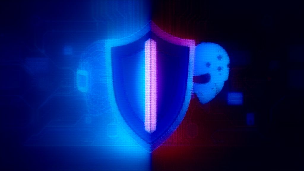 AI cybersecurity paradox - defense and threat visualization