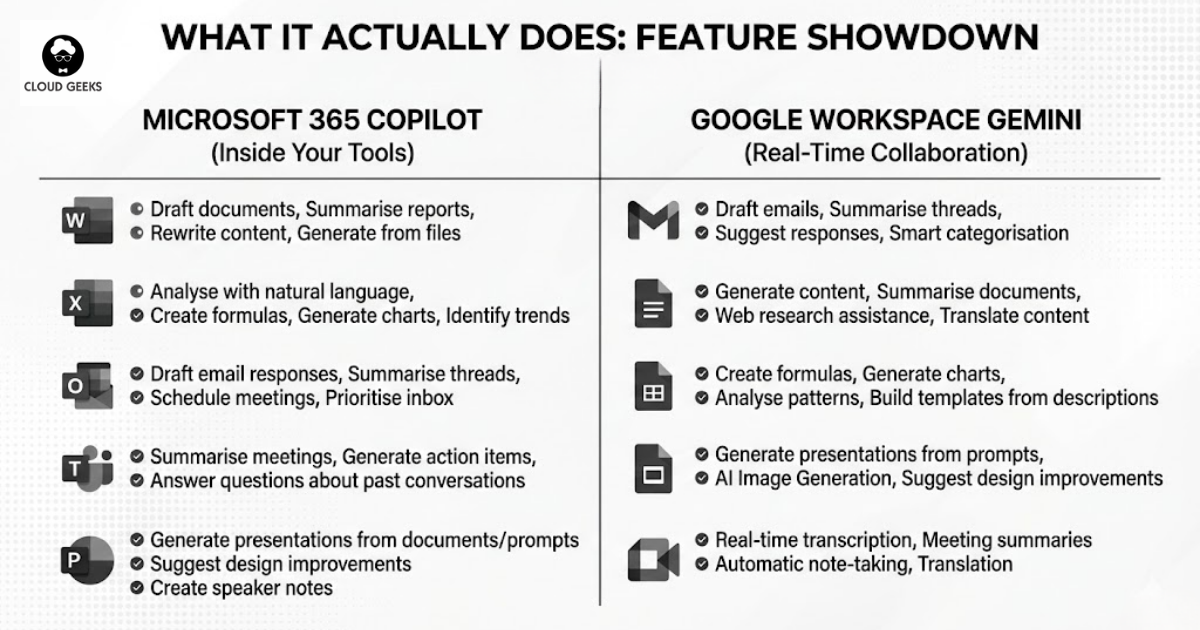 Features Showdown - Copilot vs Gemini
