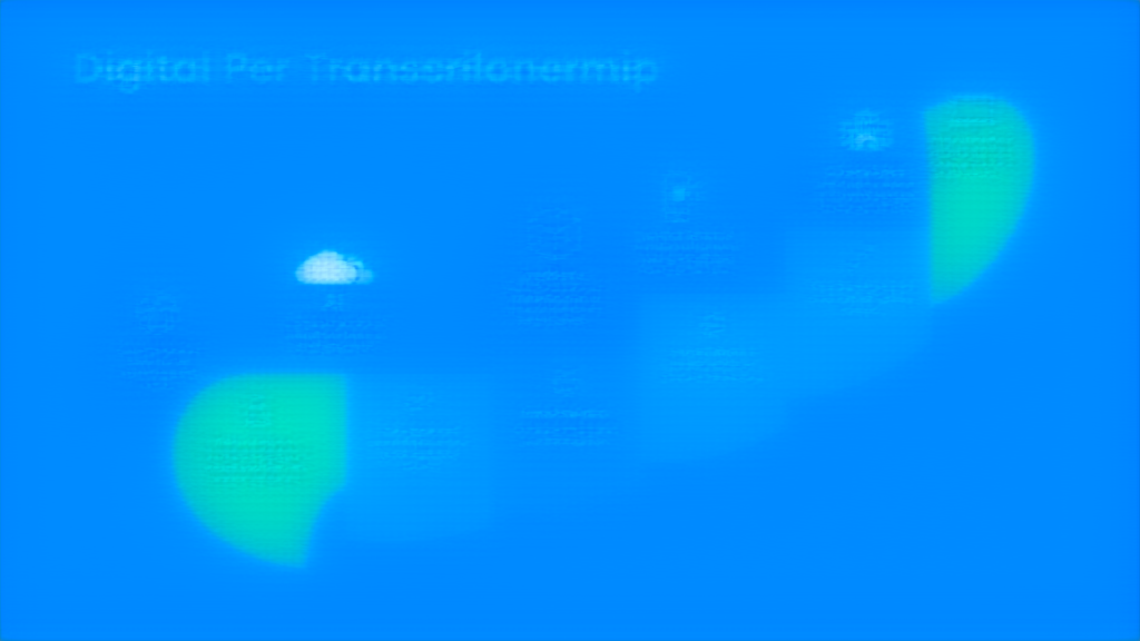 Seven-step digital transformation roadmap infographic with technology icons