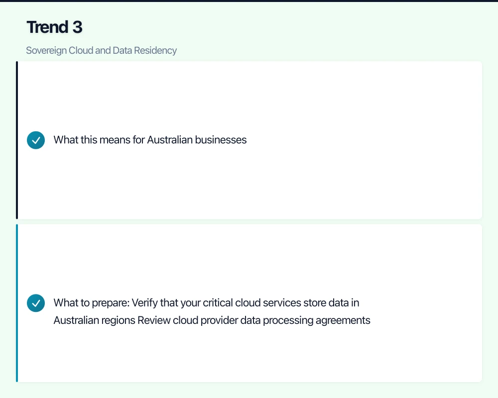 Trend 3: Sovereign Cloud and Data Residency Infographic