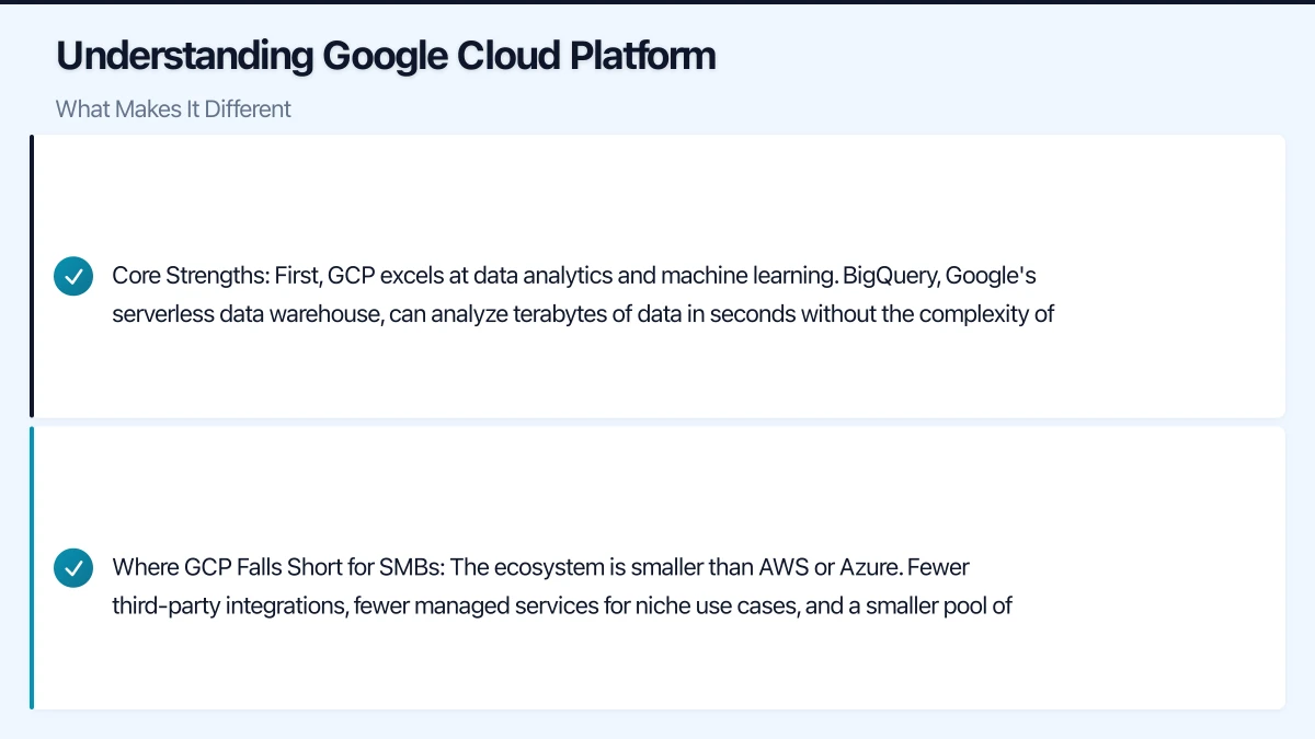Understanding Google Cloud Platform: What Makes It Different Infographic