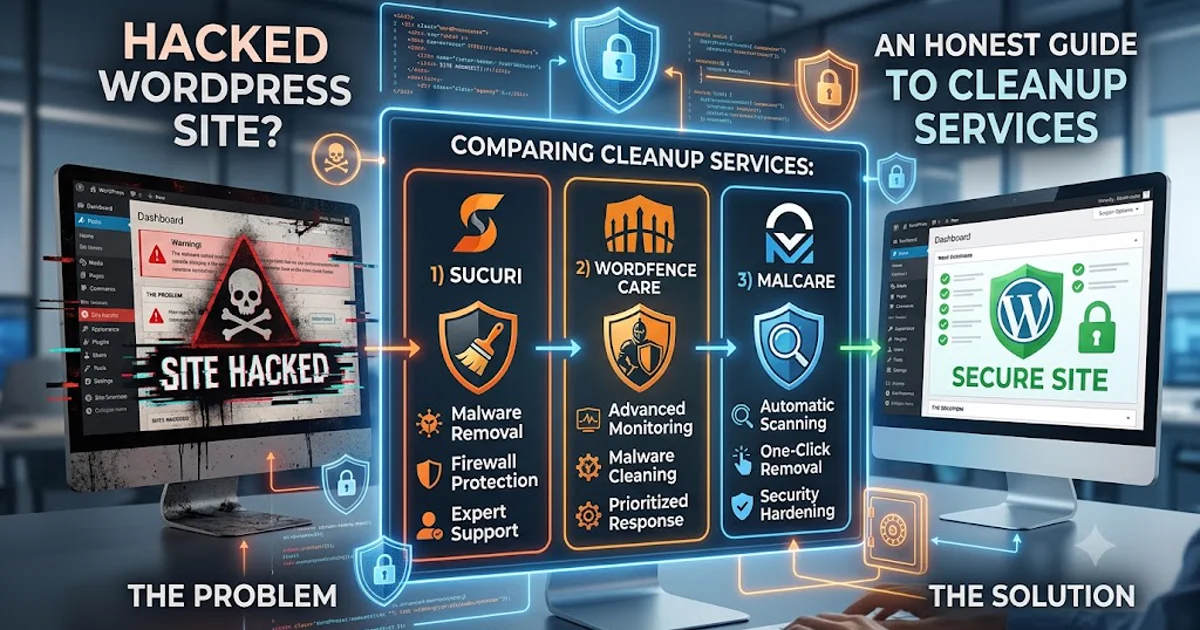 Hacked WordPress Site? An Honest Guide to Cleanup Services — Sucuri vs Wordfence Care vs MalCare