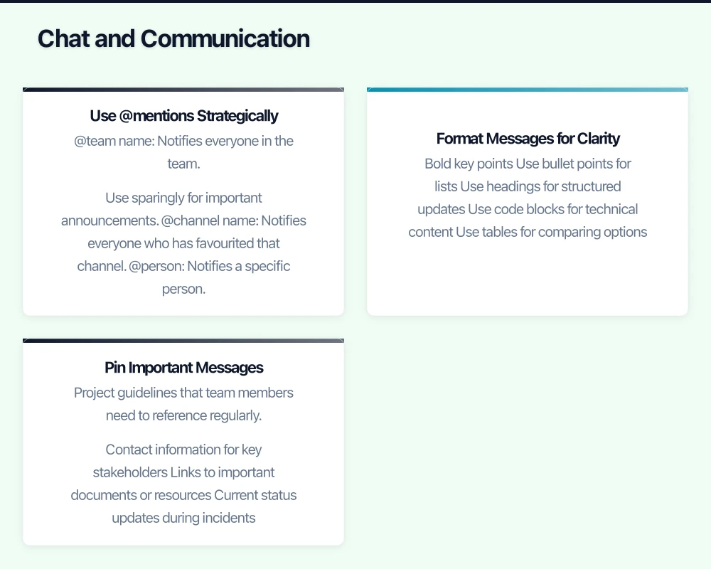 Organising Teams and Channels Infographic