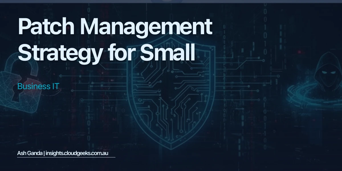 Patch Management Strategy for Small Business IT